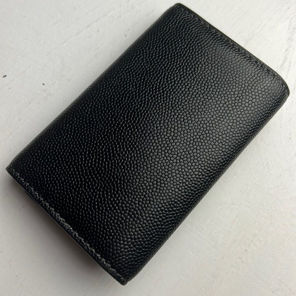 Auth. Cartier Santos Leather 4 Ring Key Case Black Logo Unisex Vintage - Picture 3 of 16